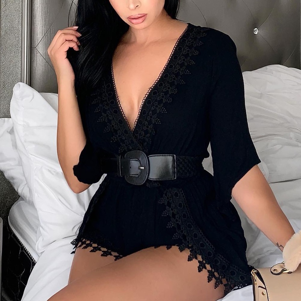 Fashion Nova Black Romper